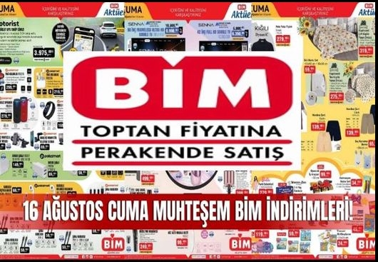 BİM 16 Ağustos Görülmemiş İndirim!