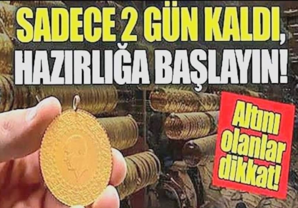 Altın alacaklar veya altını olanlar için seviye verdi!